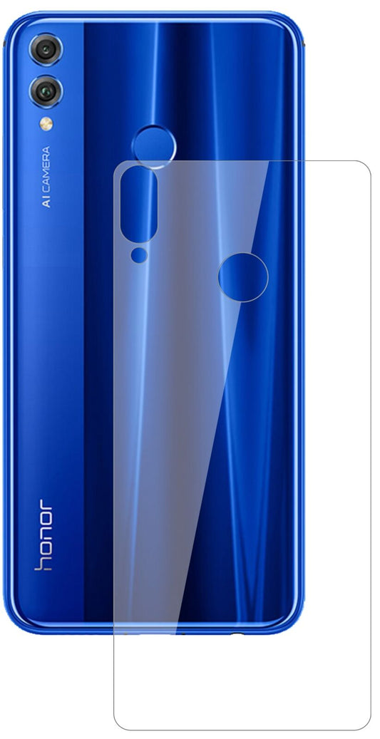 Klare Displayschutzfolie von dipos passend für Honor 8X Max Rückseite, 9H kratzfest und blasenfrei montiert