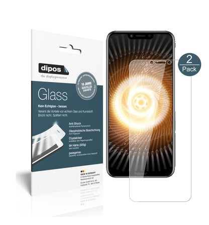 Klare Displayschutzfolie von dipos passend für Honor Play, 9H kratzfest und blasenfrei montiert