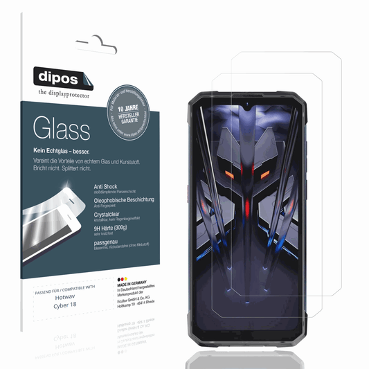 Klare Displayschutzfolie von dipos passend für Hotwav Cyber 18, 9H kratzfest und blasenfrei montiert