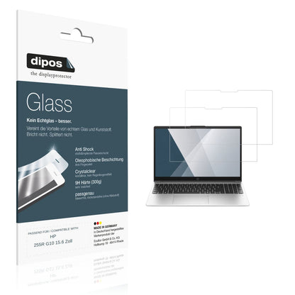 Klare Displayschutzfolie von dipos passend für HP 255R G10 15.6 Zoll, 9H kratzfest und blasenfrei montiert