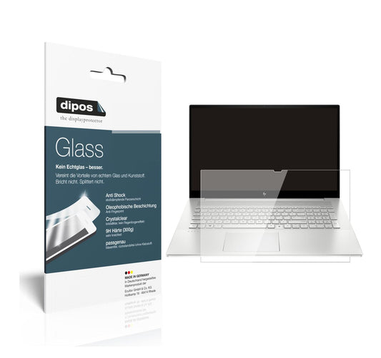 Klare Displayschutzfolie von dipos passend für HP Envy 17-CG1567NG, 9H kratzfest und blasenfrei montiert