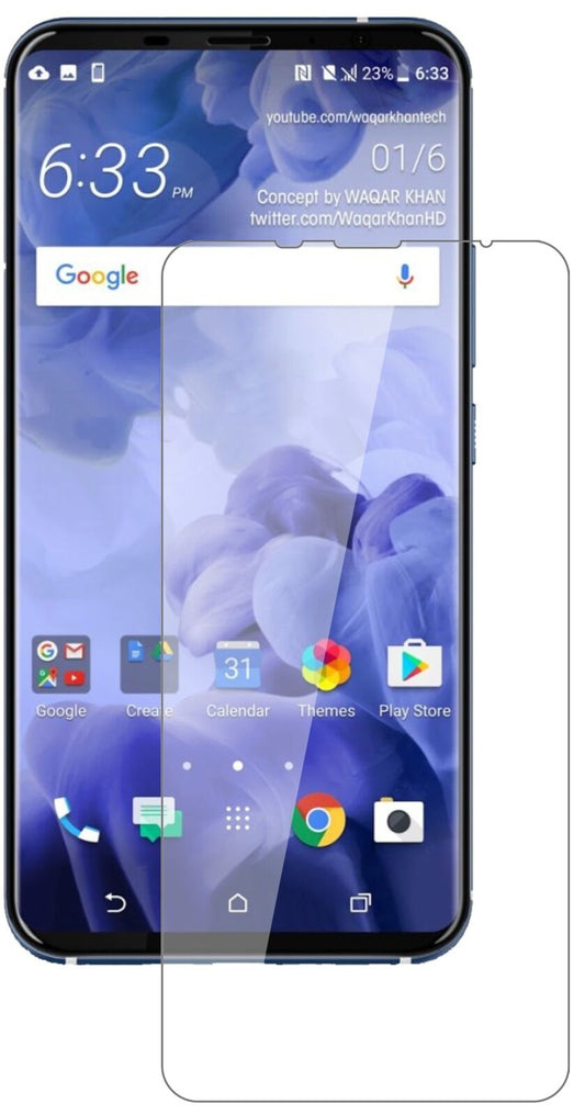 Klare Displayschutzfolie von dipos passend für HTC U11 Plus, 9H kratzfest und blasenfrei montiert