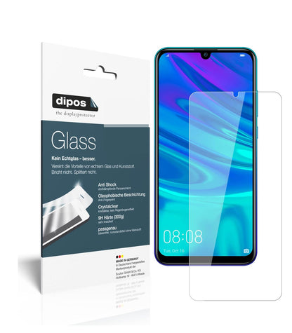 Klare Displayschutzfolie von dipos passend für Huawei Enjoy 9S, 9H kratzfest und blasenfrei montiert