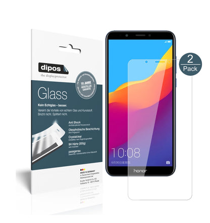 Klare Displayschutzfolie von dipos passend für Huawei Honor 7C, 9H kratzfest und blasenfrei montiert