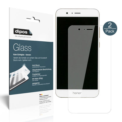 Klare Displayschutzfolie von dipos passend für Huawei Honor V9, 9H kratzfest und blasenfrei montiert