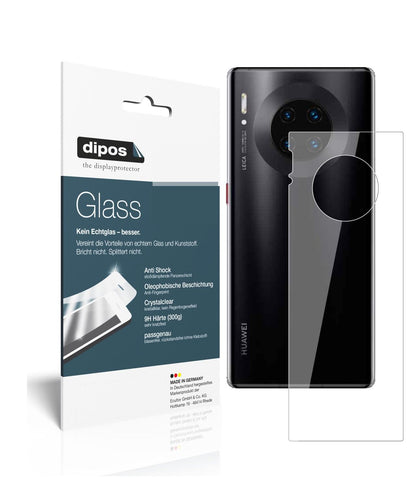 Klare Displayschutzfolie von dipos passend für Huawei Mate 30 Pro Rückseite, 9H kratzfest und blasenfrei montiert