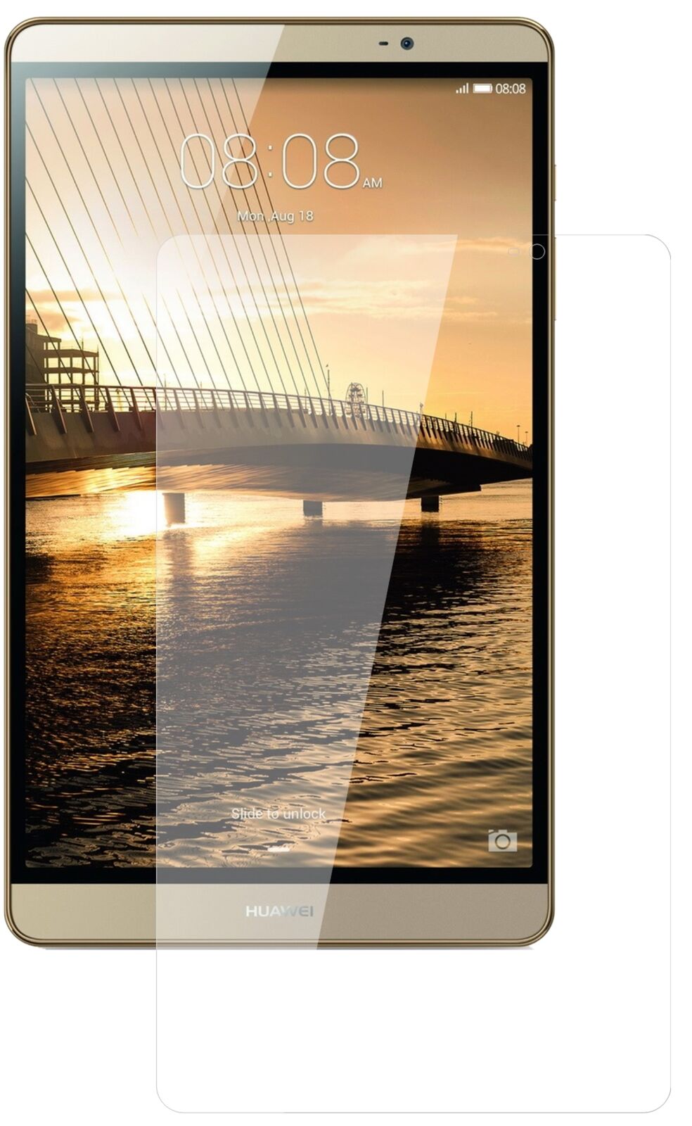 Klare Displayschutzfolie von dipos passend für Huawei Mediapad M2 8.0, 9H kratzfest und blasenfrei montiert