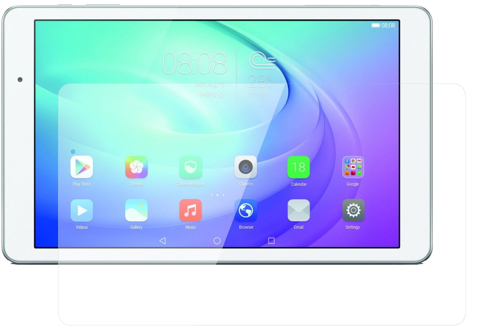 Klare Displayschutzfolie von dipos passend für Huawei MediaPad T2 10.0 Pro, 9H kratzfest und blasenfrei montiert