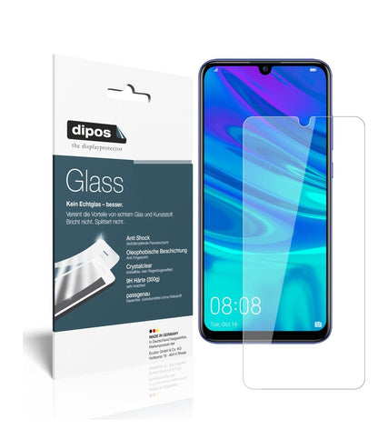 Klare Displayschutzfolie von dipos passend für Huawei P Smart Plus (2019), 9H kratzfest und blasenfrei montiert