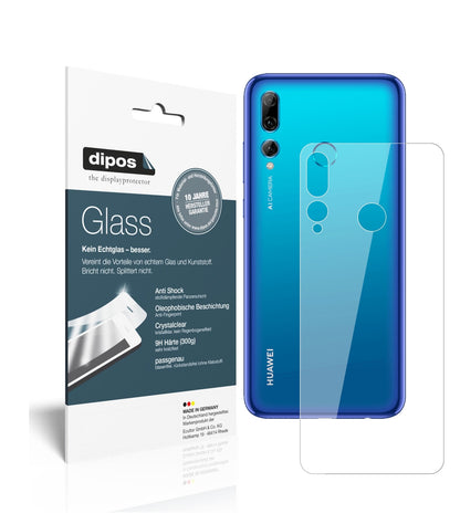 Klare Displayschutzfolie von dipos passend für Huawei P Smart Plus (2019) Rückseite, 9H kratzfest und blasenfrei montiert