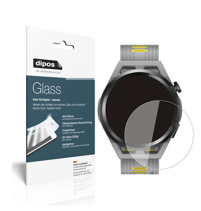 Klare Displayschutzfolie von dipos passend für Huawei Watch GT Runner, 9H kratzfest und blasenfrei montiert