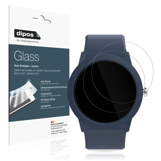 Klare Displayschutzfolie von dipos passend für Ice-Watch Ice Smart Junior RD 3.0, 9H kratzfest und blasenfrei montiert