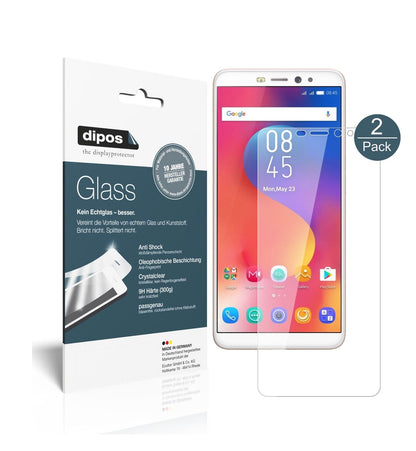 Klare Displayschutzfolie von dipos passend für Infinix Hot S3, 9H kratzfest und blasenfrei montiert