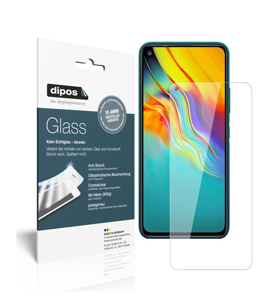 Klare Displayschutzfolie von dipos passend für Infinix Note 7 Lite, 9H kratzfest und blasenfrei montiert