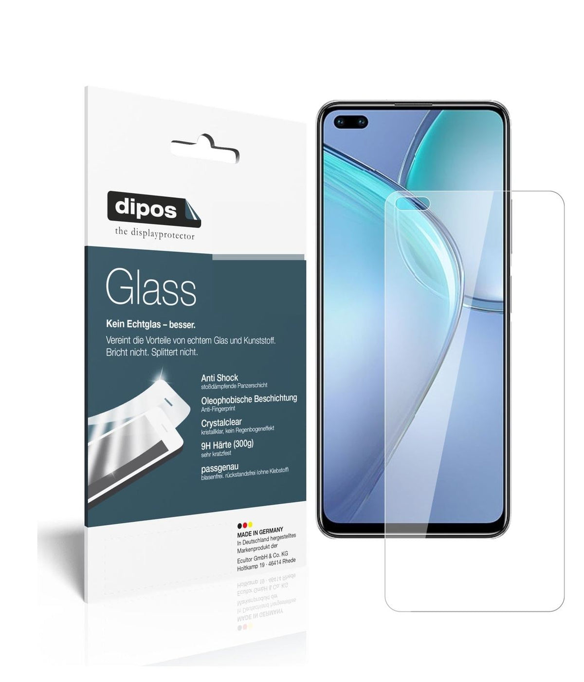 Klare Displayschutzfolie von dipos passend für Infinix Zero 8, 9H kratzfest und blasenfrei montiert