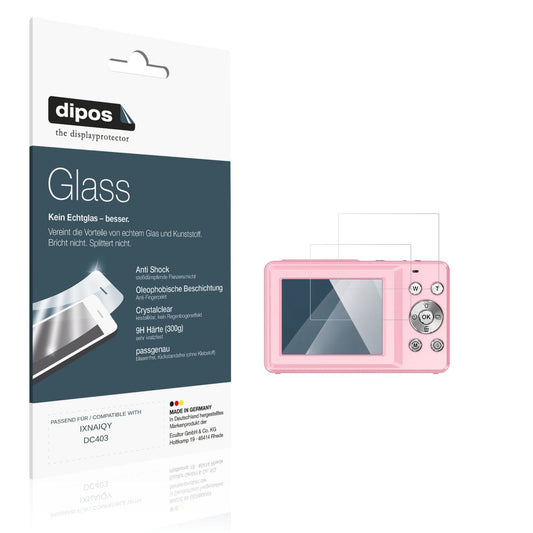 Klare Displayschutzfolie von dipos passend für IXNAIQY DC403, 9H kratzfest und blasenfrei montiert