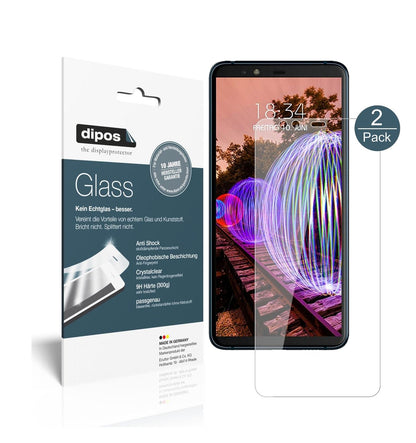 Klare Displayschutzfolie von dipos passend für JVC J20, 9H kratzfest und blasenfrei montiert
