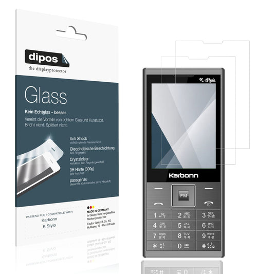 Klare Displayschutzfolie von dipos passend für Karbonn K Stylo, 9H kratzfest und blasenfrei montiert