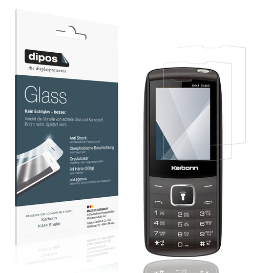 Klare Displayschutzfolie von dipos passend für Karbonn K444 Shakti, 9H kratzfest und blasenfrei montiert