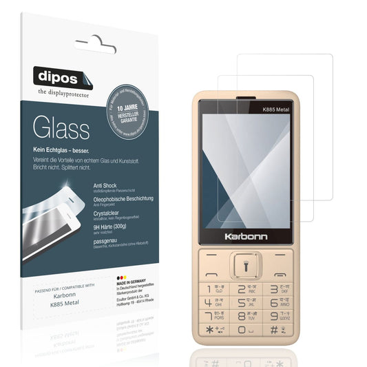 Klare Displayschutzfolie von dipos passend für Karbonn K885 Metal, 9H kratzfest und blasenfrei montiert