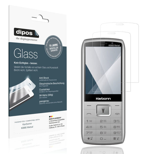 Klare Displayschutzfolie von dipos passend für Karbonn K888 Metal, 9H kratzfest und blasenfrei montiert