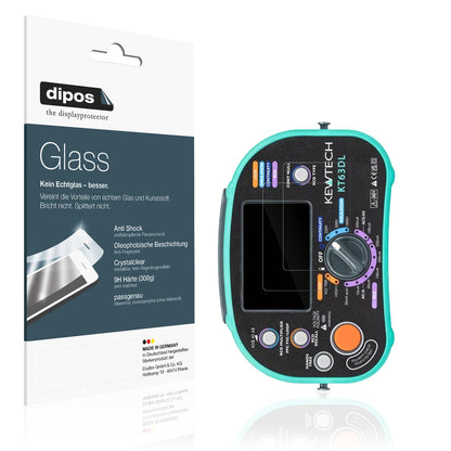 Klare Displayschutzfolie von dipos passend für Kewtech KT63DL, 9H kratzfest und blasenfrei montiert
