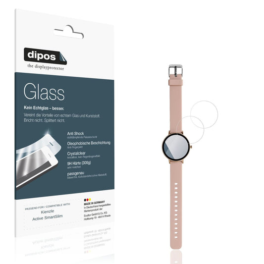 Klare Displayschutzfolie von dipos passend für Kienzle Active SmartSlim, 9H kratzfest und blasenfrei montiert
