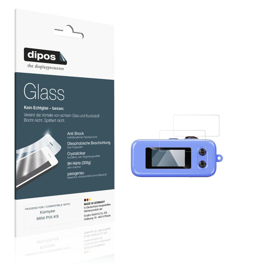 Klare Displayschutzfolie von dipos passend für Kizmyee MINI PIX-K9, 9H kratzfest und blasenfrei montiert