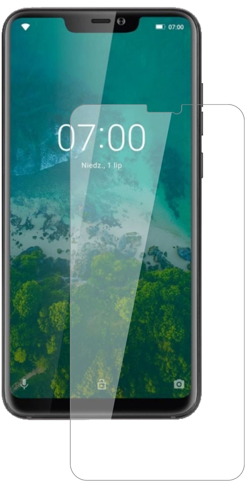 Klare Displayschutzfolie von dipos passend für Kruger Matz Smartfon LIVE 7S, 9H kratzfest und blasenfrei montiert