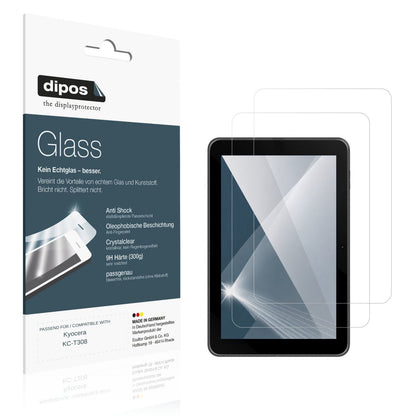 Klare Displayschutzfolie von dipos passend für Kyocera KC-T308, 9H kratzfest und blasenfrei montiert
