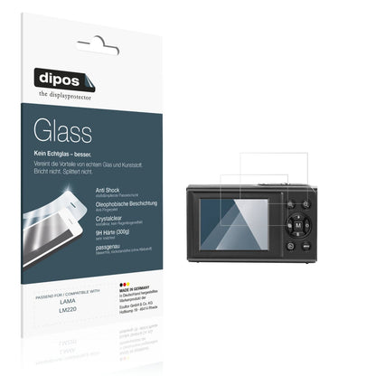 Klare Displayschutzfolie von dipos passend für LAMA LM220, 9H kratzfest und blasenfrei montiert