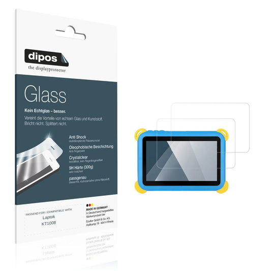 Klare Displayschutzfolie von dipos passend für Laptok KT1008, 9H kratzfest und blasenfrei montiert