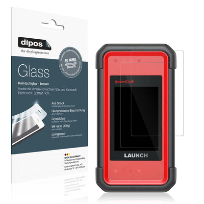 Klare Displayschutzfolie von dipos passend für Launch X431 SmartLink C V2.0, 9H kratzfest und blasenfrei montiert