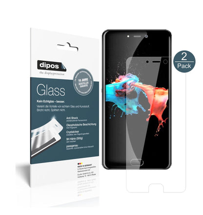 Klare Displayschutzfolie von dipos passend für Leagoo T5c, 9H kratzfest und blasenfrei montiert