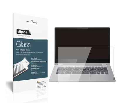 Klare Displayschutzfolie von dipos passend für Lenovo Ideapad C340 14 Zoll, 9H kratzfest und blasenfrei montiert