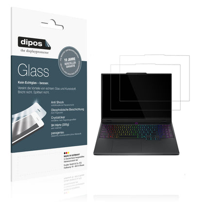 Klare Displayschutzfolie von dipos passend für Lenovo Legion 5 15IRX10, 9H kratzfest und blasenfrei montiert