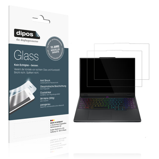 Klare Displayschutzfolie von dipos passend für Lenovo Legion 5 15IRX10, 9H kratzfest und blasenfrei montiert