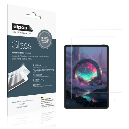 Klare Displayschutzfolie von dipos passend für Lenovo Legion Y900 11, 9H kratzfest und blasenfrei montiert