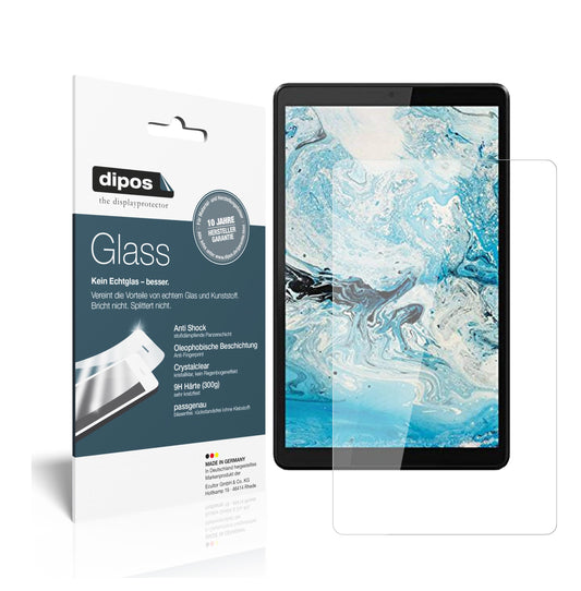 Klare Displayschutzfolie von dipos passend für Lenovo Tab M8, 9H kratzfest und blasenfrei montiert