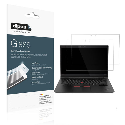 Klare Displayschutzfolie von dipos passend für Lenovo X1 Yoga Tablet Gen 3 20LES 14 Zoll, 9H kratzfest und blasenfrei montiert