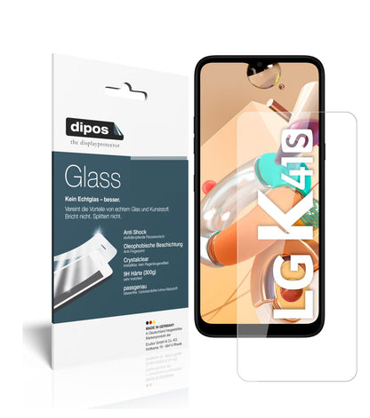Klare Displayschutzfolie von dipos passend für LG K41S, 9H kratzfest und blasenfrei montiert