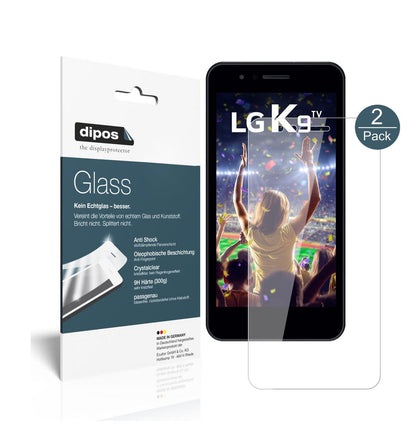 Klare Displayschutzfolie von dipos passend für LG K9, 9H kratzfest und blasenfrei montiert