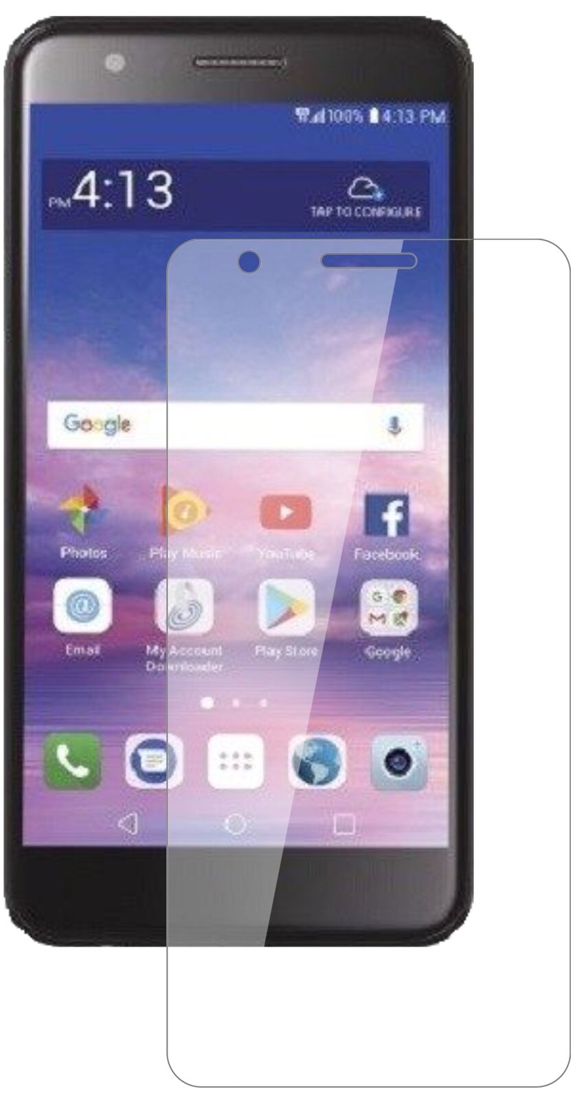 Klare Displayschutzfolie von dipos passend für LG Premier Pro L413DL, 9H kratzfest und blasenfrei montiert