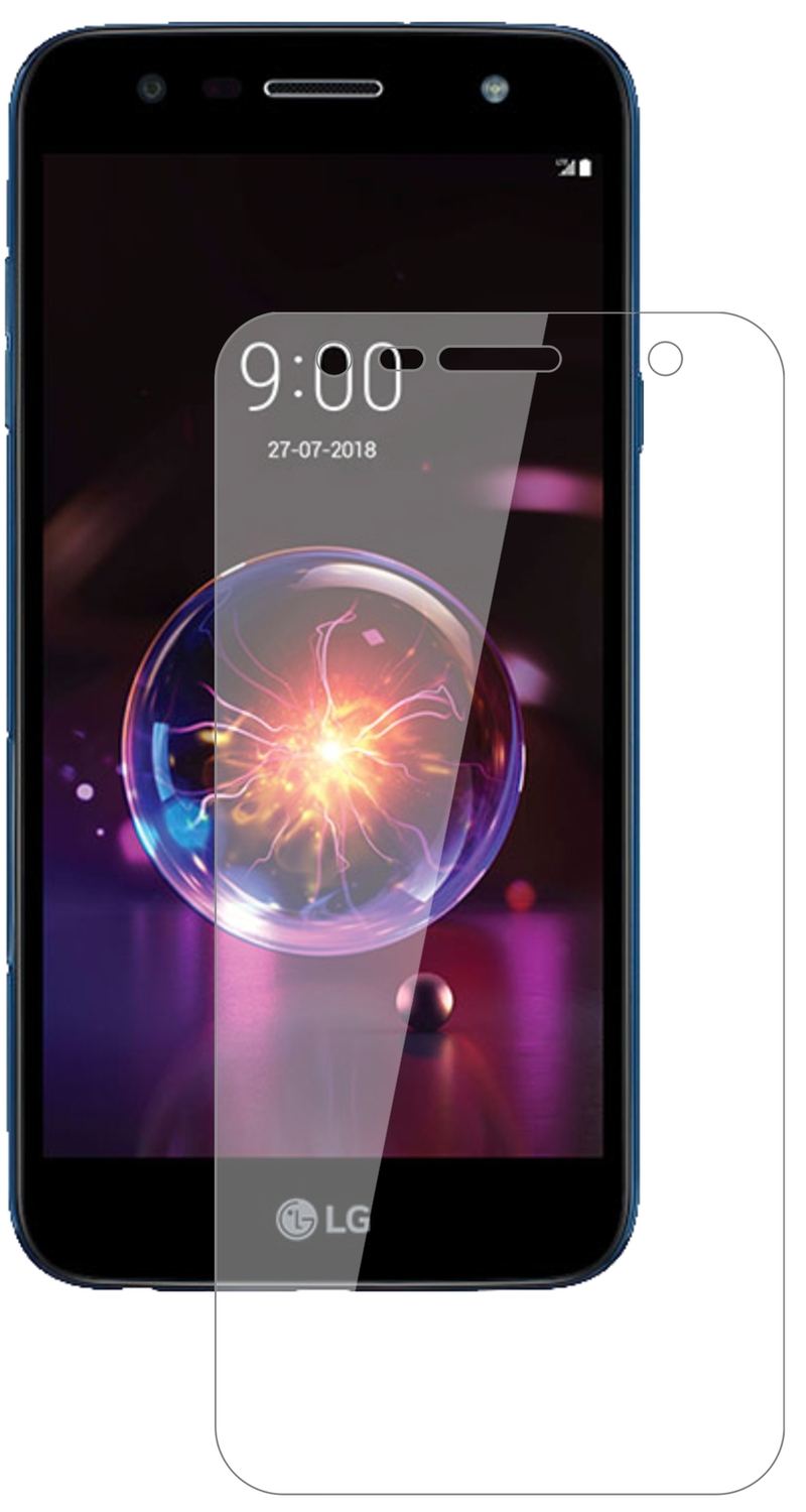 Klare Displayschutzfolie von dipos passend für LG X power 3, 9H kratzfest und blasenfrei montiert