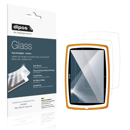 Klare Displayschutzfolie von dipos passend für Lisciani Mio Tab 10 Tutor XL, 9H kratzfest und blasenfrei montiert