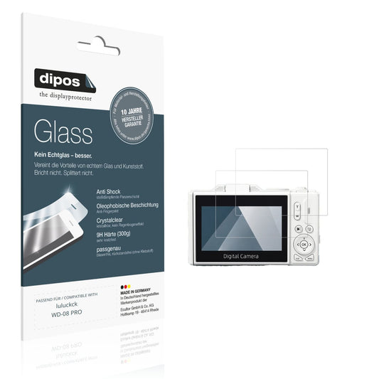 Klare Displayschutzfolie von dipos passend für luluckck WD-08 PRO, 9H kratzfest und blasenfrei montiert