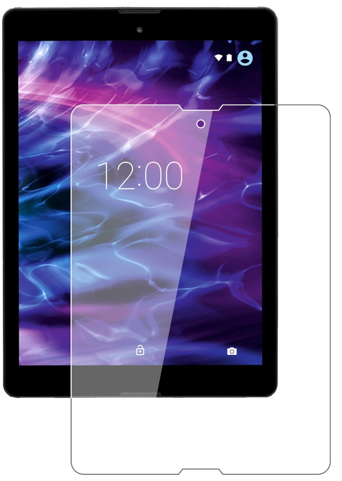 Klare Displayschutzfolie von dipos passend für Medion Lifetab P9702, 9H kratzfest und blasenfrei montiert