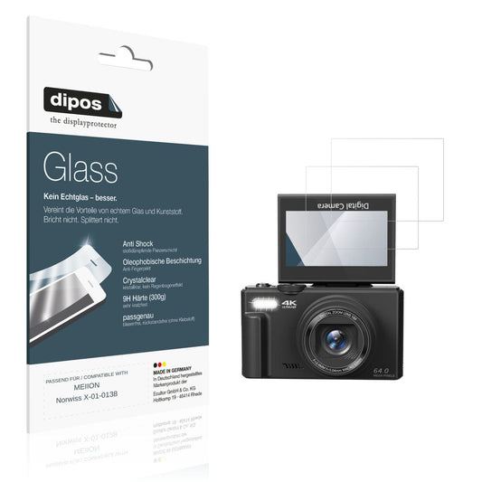 Klare Displayschutzfolie von dipos passend für MEIION Norwiss X-01-0138, 9H kratzfest und blasenfrei montiert