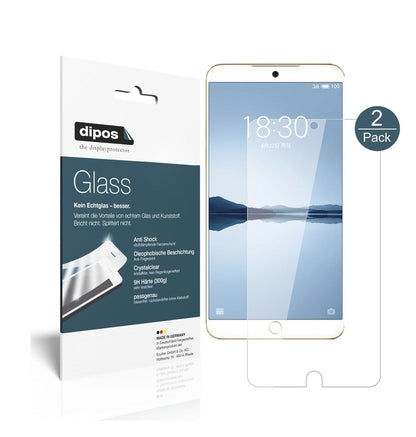 Klare Displayschutzfolie von dipos passend für Meizu 15, 9H kratzfest und blasenfrei montiert