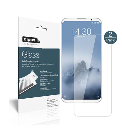 Klare Displayschutzfolie von dipos passend für Meizu 16 Plus, 9H kratzfest und blasenfrei montiert